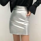 Glitter Mini Pencil Skirt