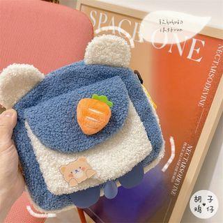Bear Ear Fleece Crossbody Bag