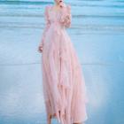 Set: Strappy Maxi Dress + Light Jacket