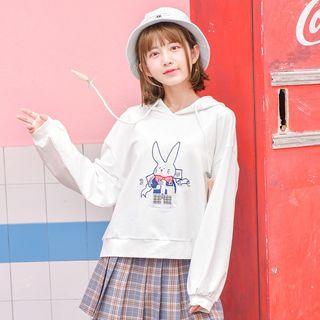 Rabbit Embroidery Hoodie
