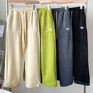 Logo High-waist Wide-leg Sweatpants