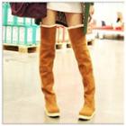 Fleece-lined Over-the-knee Snow Boots