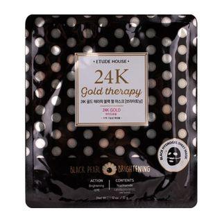 Etude House - 24k Gold Therapy Black Pearl Mask - Brightening