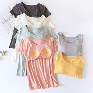 Short-sleeve Padded Sports T-shirt