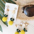 Non-matching Faux Pearl Plastic Pineapple Dangle Earring