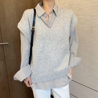 Striped Shirt Stripe - Light Gray - One Size