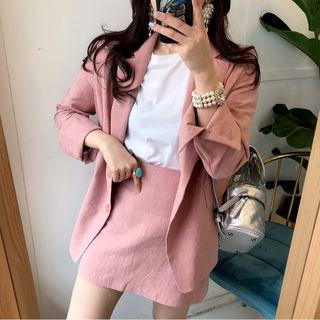 Single Breasted Blazer / A-line Skirt