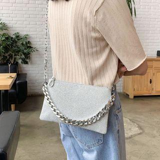 Rhinestone Chained Crossbody Bag