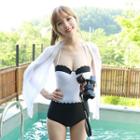 Color-block Halter-neck Swimsuit