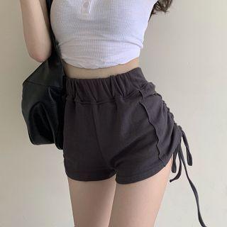 High-waist Drawstrings Shorts