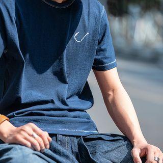 Short-sleeve Hook Print T-shirt