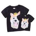 Family Matching Dog Print Short Sleeve T-shirt