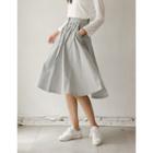 Stripe Midi Flare Skirt One Size