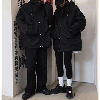 Hood Padded Zip Jacket Black - One Size