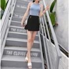 Button Mini A-line Skort