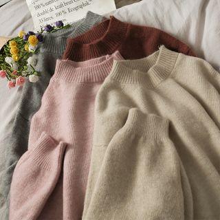 Mock-neck Loose-fit Sweater In 5 Colors