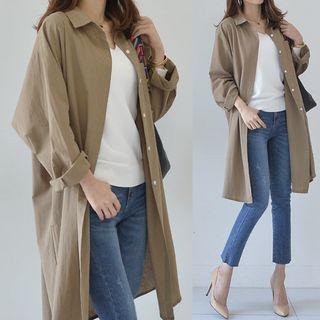Boxy Long Shirt In 3 Colors