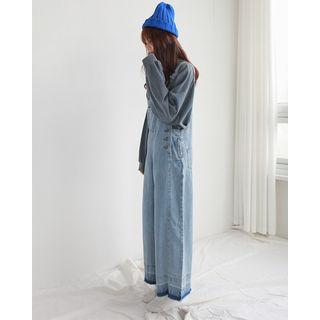 Wide-leg Washed Jumper Jeans