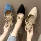Pointed Toe Studded Strap Mules