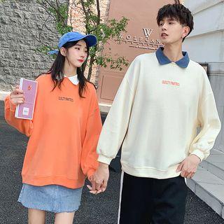 Couple Matching Collared Sweatshirt