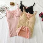 Fleece-lined Padded Lace Tank Top