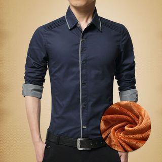 Fleece-lined Snap-buttoned Jacket