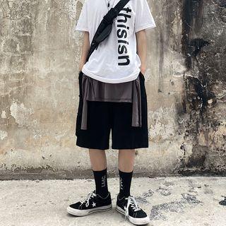 Front Panel Straight-cut Shorts