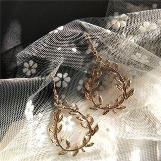 Leaf Hoop Hook Earring / Clip-on Earring
