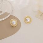 Pearl Stud Earring White - One Size