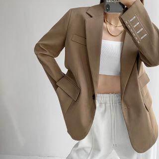 Cuff-details Loose Blazer