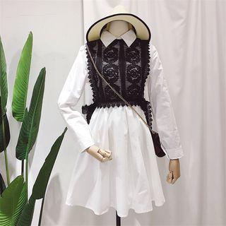 Set: Shirtdress + Sleeveless Lace Dress
