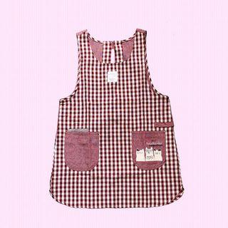 Sleeveless Applique Plaid Dress