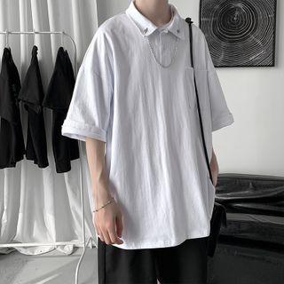 Short-sleeve Chained Shirt