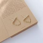Chained Stud Earring 1 Pair - As Shown In Figure - One Size