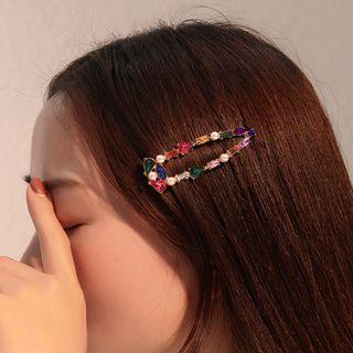 Embellished Hair Clip 01 - 12254 - Gold - One Size