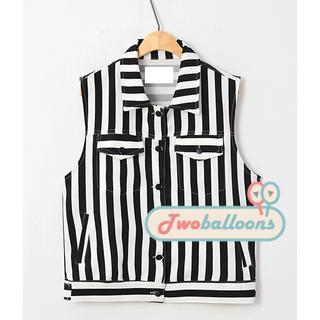 Striped Panel Vest