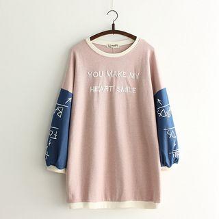 Panel Sleeve Lettering Pullover