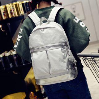 Bear Charm Canvas Backpack