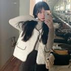 Long-sleeve Mock-neck Top / Fleece Vest / Shorts
