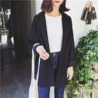 Notched-lapel Open-front Blazer