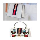 Appliqu  Chain-detail Shoulder Bag