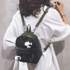 Panda-detailed Canvas Backpack