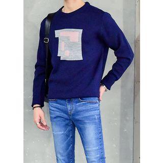 Crew-neck Illustration Sweater