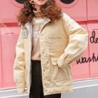 Applique Pocketed Button Jacket