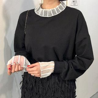 Lace-layered Sweatshirt