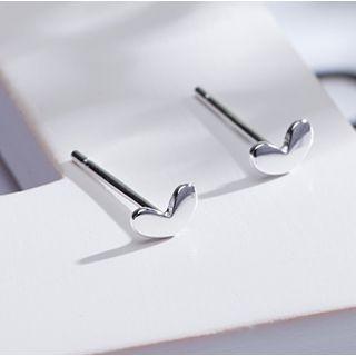 Heart Stud Earring 1 Pair - As Shown In Figure - One Size