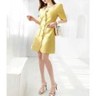 Square-neck Coatdress