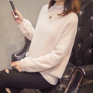 Plain Loose Fit Knit Sweater