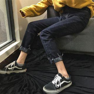 Cuffed Straight Jeans