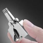 Stainless Steel Nose Hair Trimmer 1 Pc - Silver - One Size